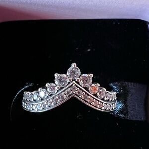 Disney Pandora Princess Wishbone Ring Size 9